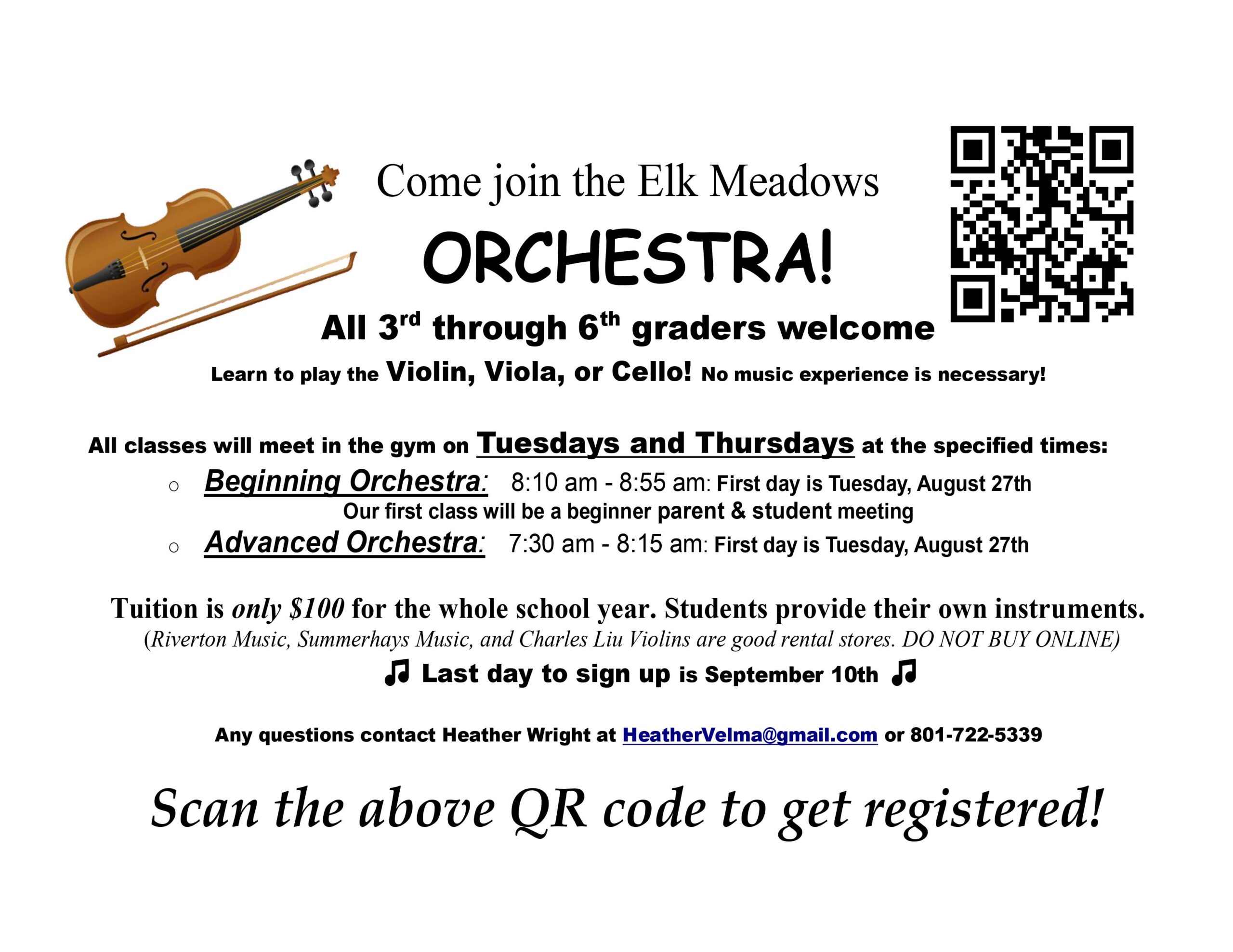Elk Meadows Orchestra Info